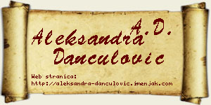 Aleksandra Dančulović vizit kartica